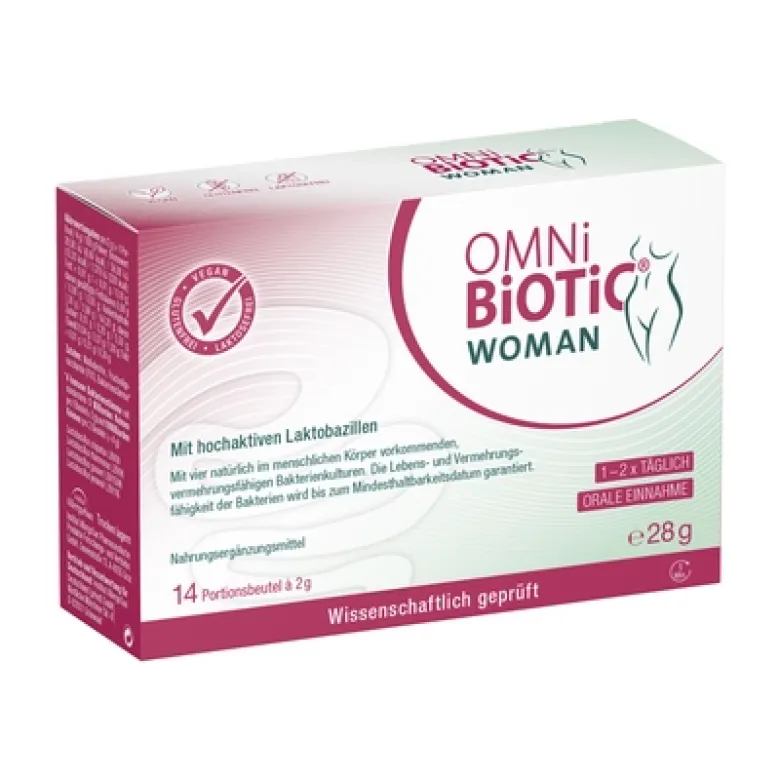 Produktabbildung: OMNI BiOTiC WOMAN Pulver von INSTITUT ALLERGOSAN Deutschland (privat) GmbH