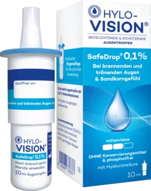 Produktabbildung: HYLO-VISION SafeDrop 0,1% Augentropfen von OmniVision GmbH