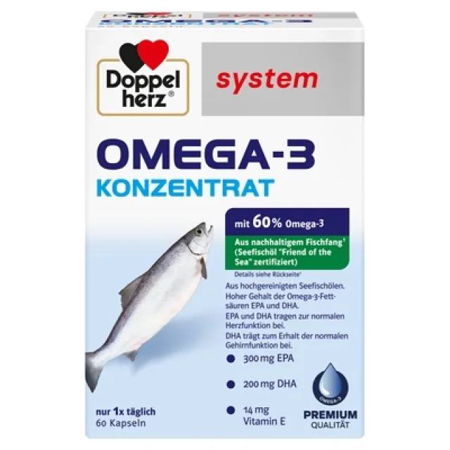 Produktabbildung: DOPPELHERZ Omega-3 Konzentrat system Kapseln von Queisser Pharma GmbH & Co. KG