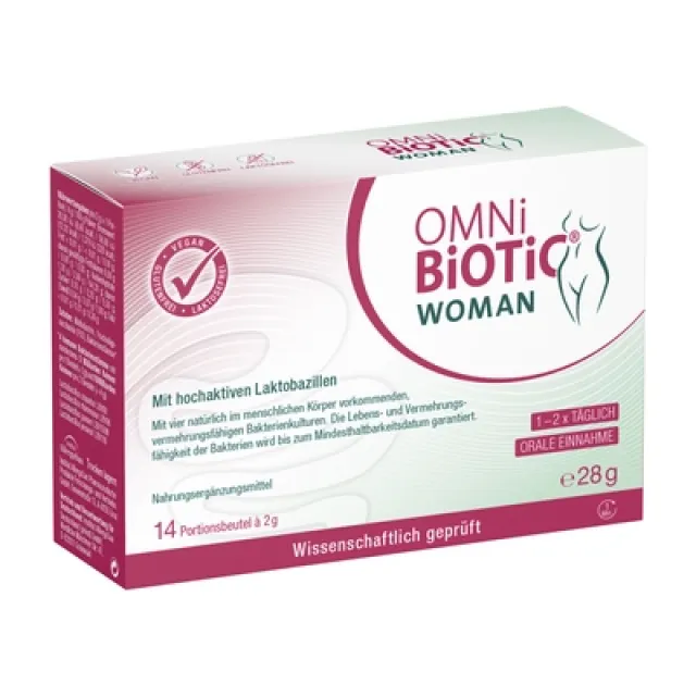 Produktabbildung: OMNI BiOTiC WOMAN Pulver von INSTITUT ALLERGOSAN Deutschland (privat) GmbH